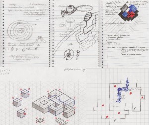 Notes showing the progress made in the design phase